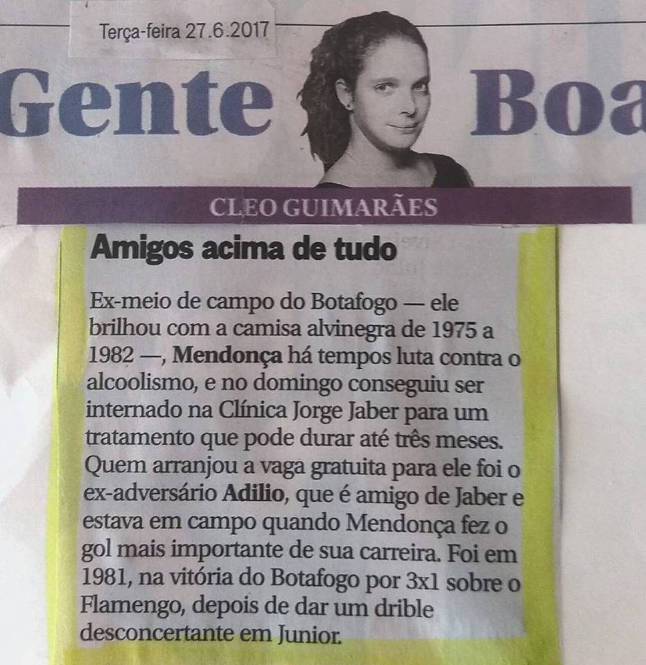 Clínica Jorge Jaber no Segundo Caderno, de O Globo